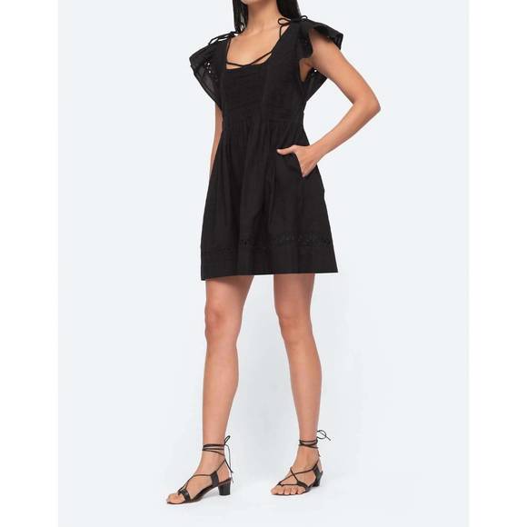 NEW SEA willa mini dress in black - Picture 2 of 4